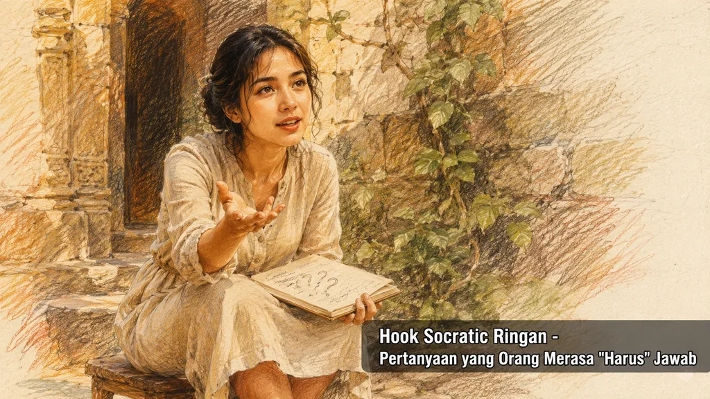 Hook Socratic Ringan - Pertanyaan yang Orang Merasa "Harus" Jawab