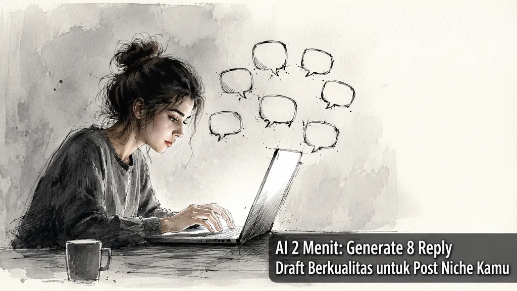 AI 2 Menit: Generate 8 Reply Draft Berkualitas untuk Post Niche Kamu