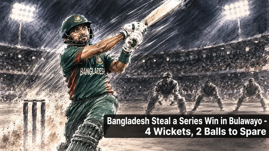 Bangladesh Steal a Series Win in Bulawayo - 4 Wickets, 2 Balls to Spare
